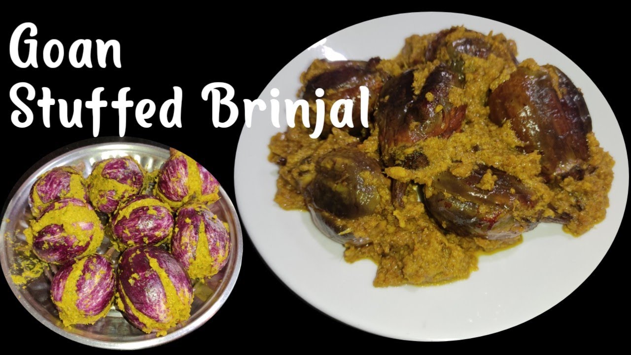 Goan Stuffed Baby Brinjal Recipe| Bharleli Vangi goes well with chapati Or as side dish 😋