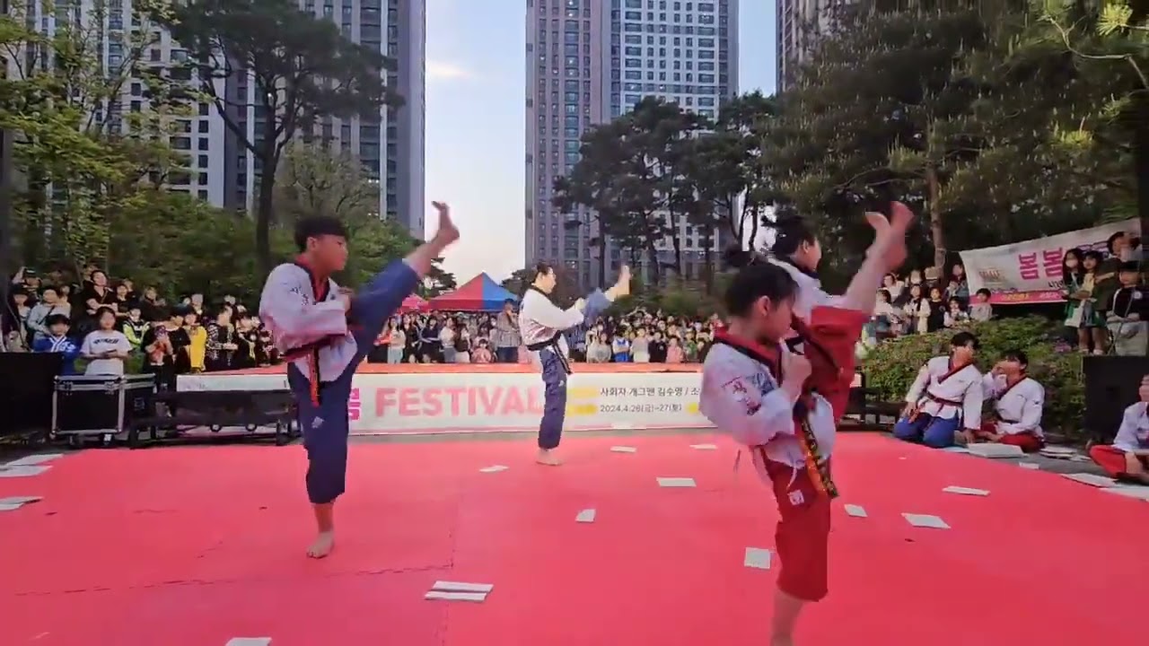 용인대서재태권도장 시범단 야외공연 240426