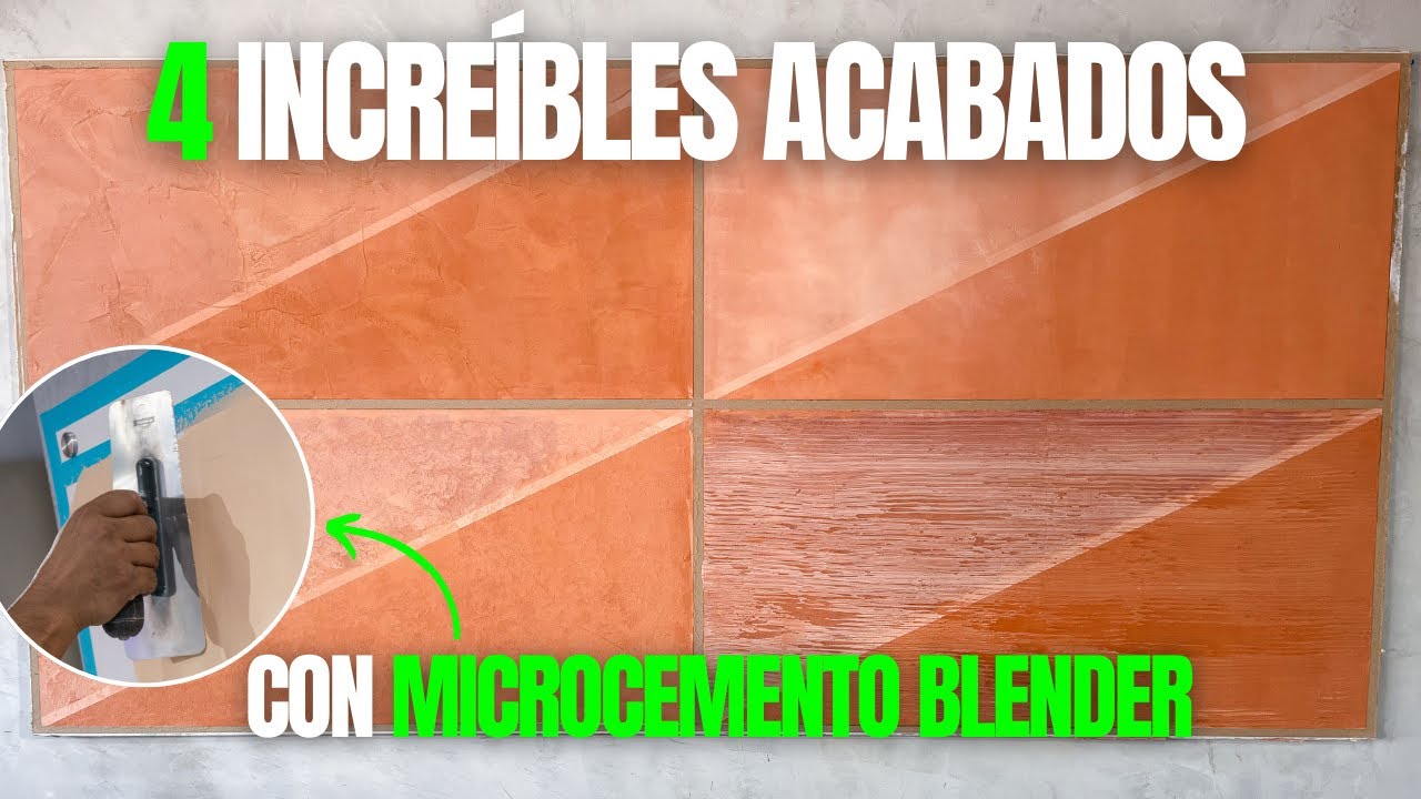 😍APRENDE 4 increíbles ACABADOS con MICROCEMENTO BLENDER😍