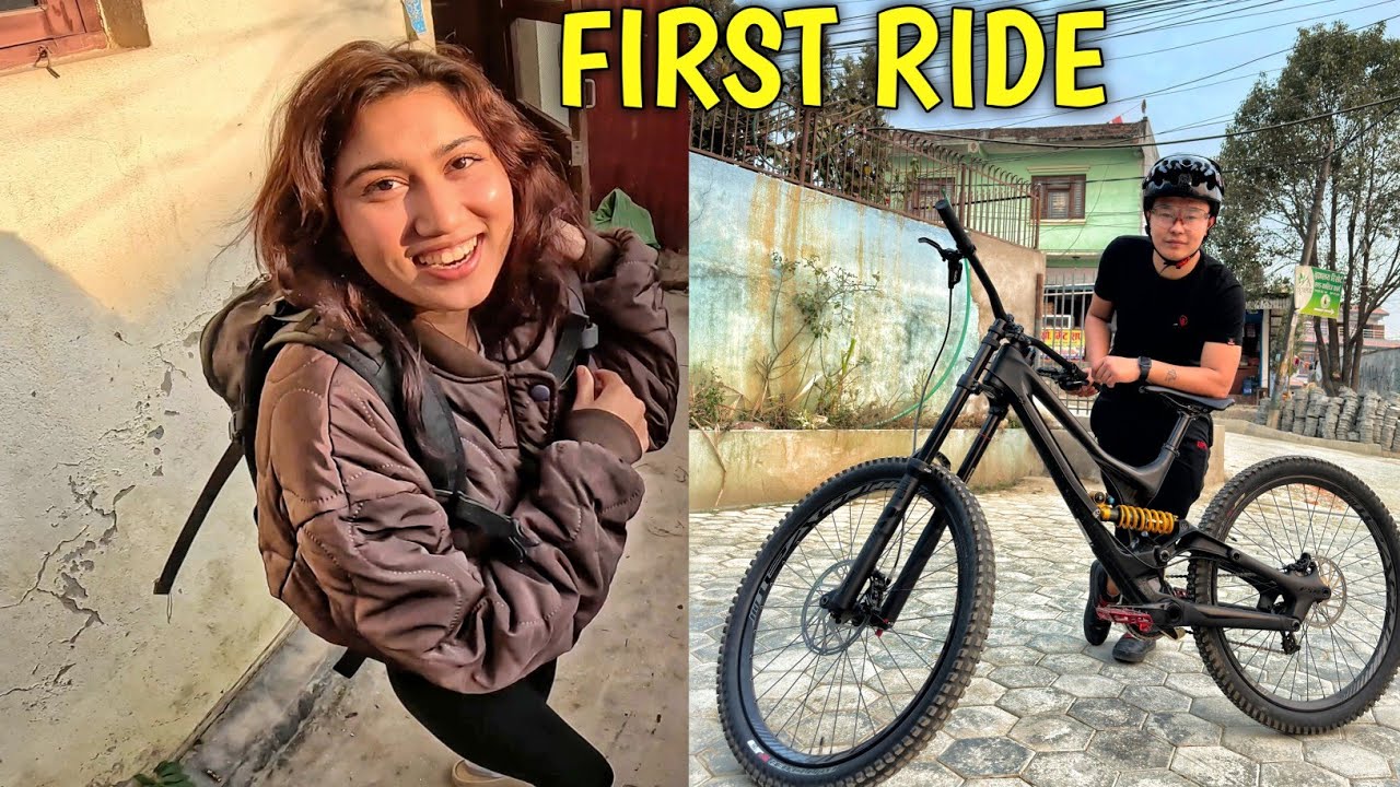 NAYA CYCLE MA FIRST DOWNHILL HANEY😍