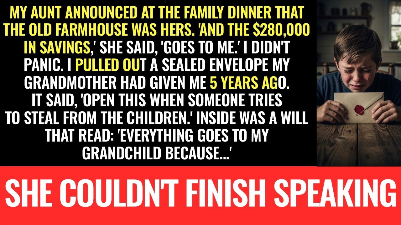 My grandmother SECRETLY protected my 11-year-old's $280,000 inheritance—my aunt just found the will