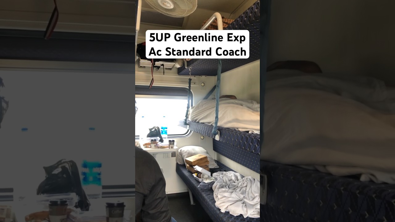 5UP Greenline Express AC Standard Coach. #train #railway #shorts