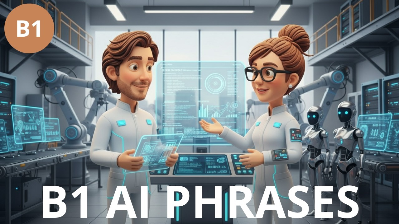 [B1] AI Without Panic in English | Calm Work + Life Phrases (Slow + Subtitles)