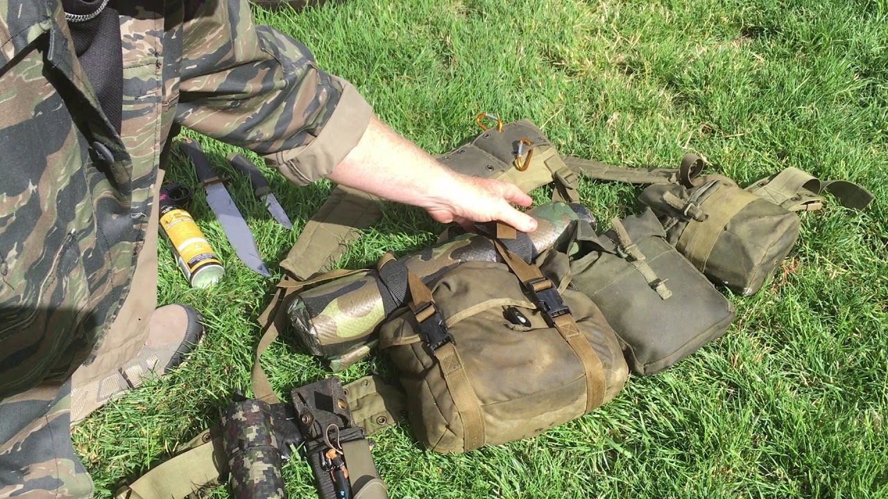 Military web gear great for bushcraft