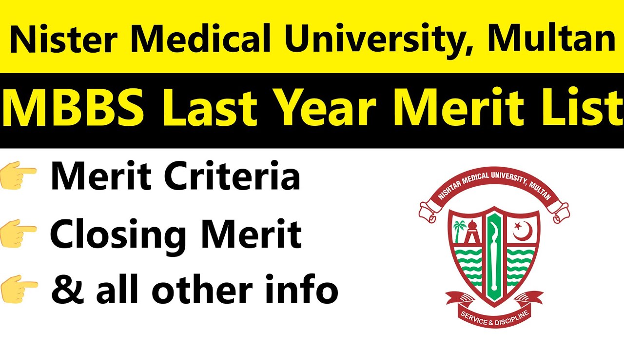 Last Year Merit List of Nishtar Medical University Multan: Distribution Criteria & Closing Merit