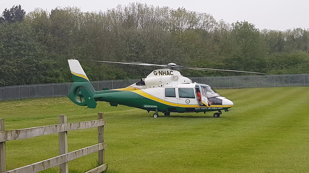 Great north air ambulance at Bedlington cricket clurb