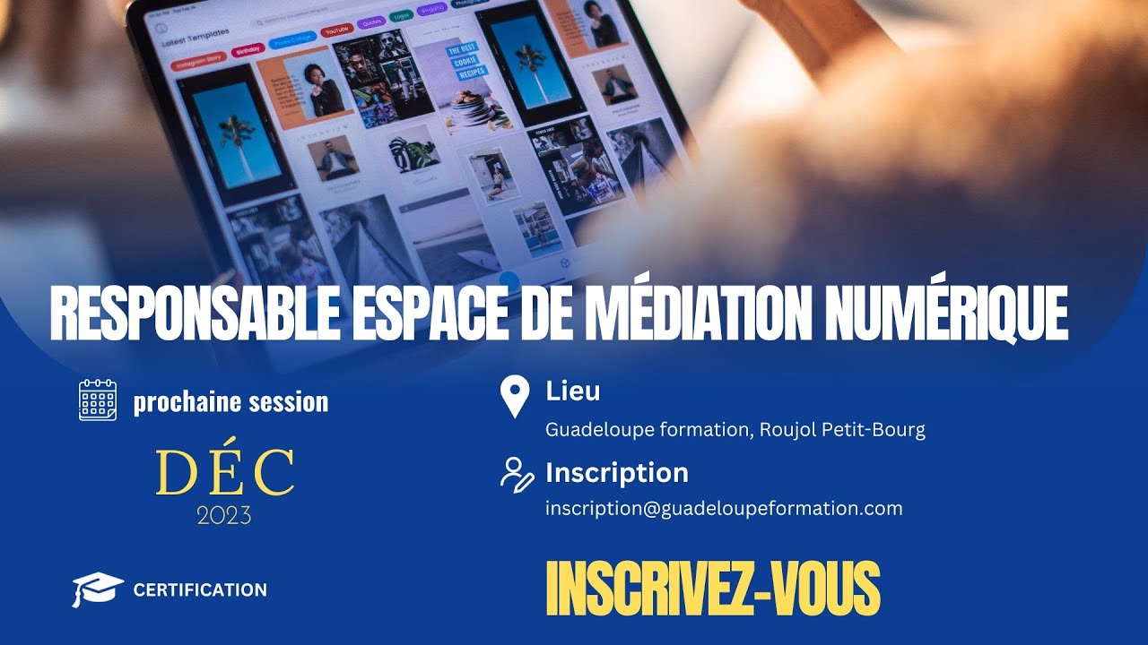 Présentation de la formation Responsable d'espace de médiation numérique
