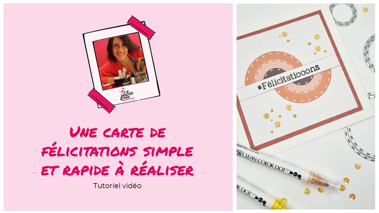 Carte de félicitations simple et rapide - TUTORIEL