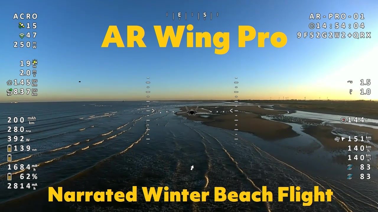 AR Wing Pro Narrated Winter Beach Flight