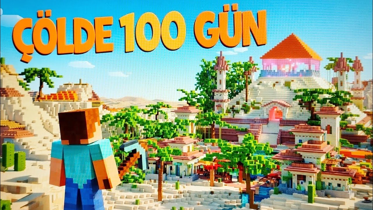 Çölün Ortasında 100'Gün Boyunca Hayatta Kalıyorum! - Gün'1 | Minecraft