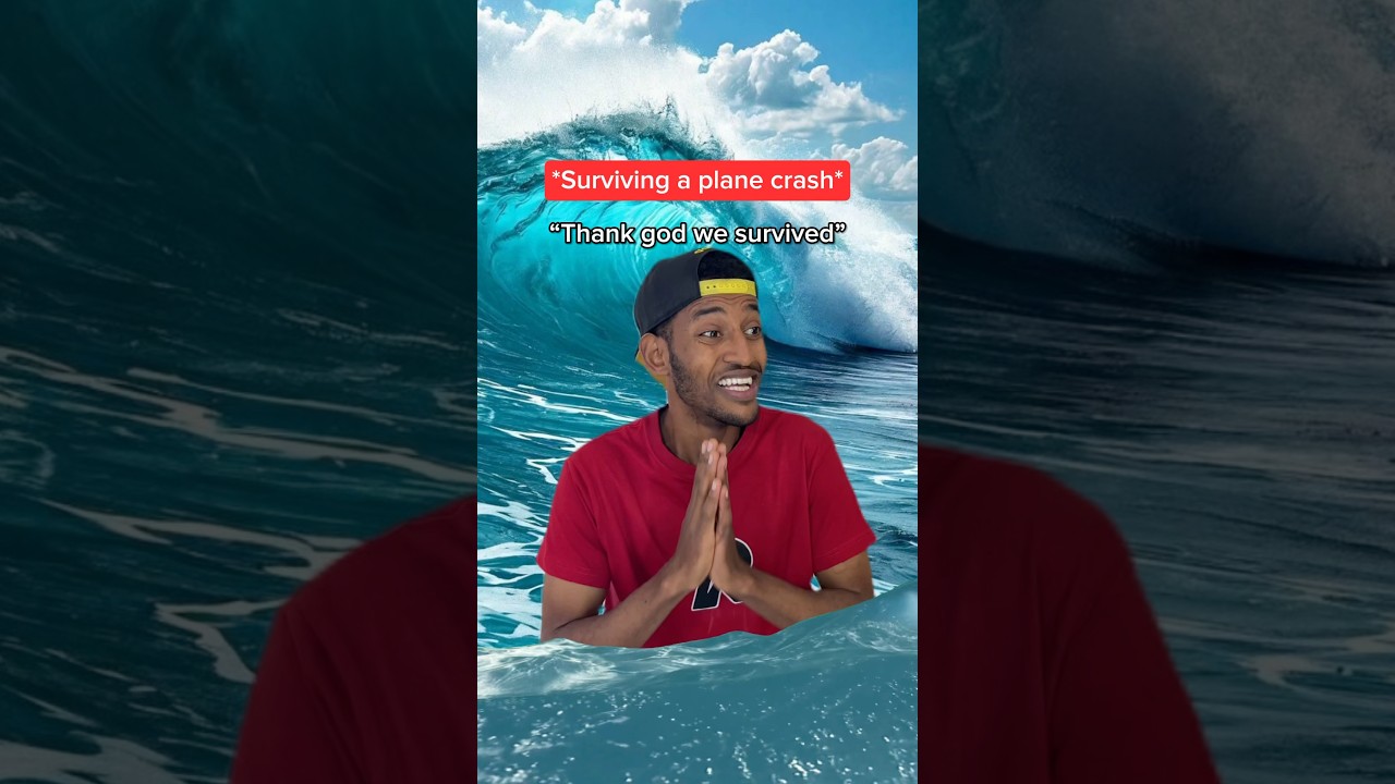 When you survive a plane crash 💀 #relatable #funny