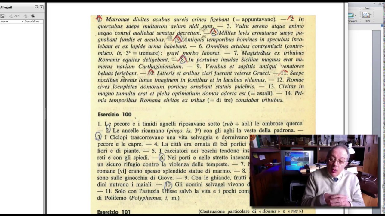 Latino da capo o da zero: Lectio XI. V declinazione; argomento.