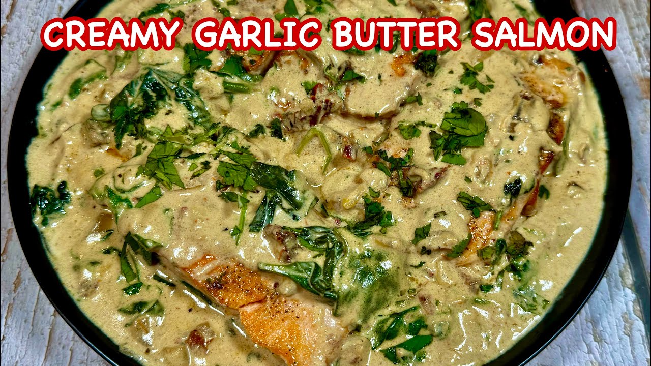 Creamy Garlic Butter Salmon And Spinach Delicious Dish You'll Love! | Pinoy Simple Cooking