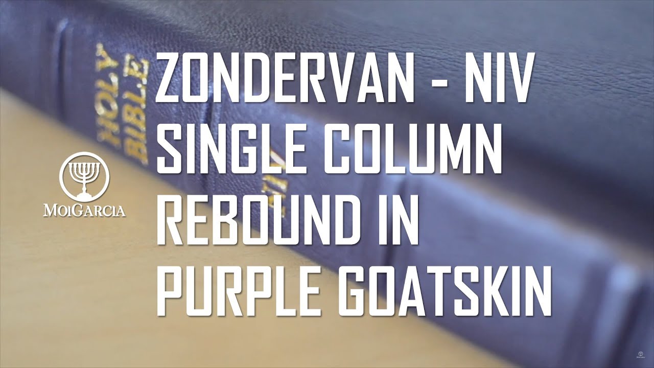 Zondervan NIV Single-Column Reference Rebind | Purple River Grain Goatskin