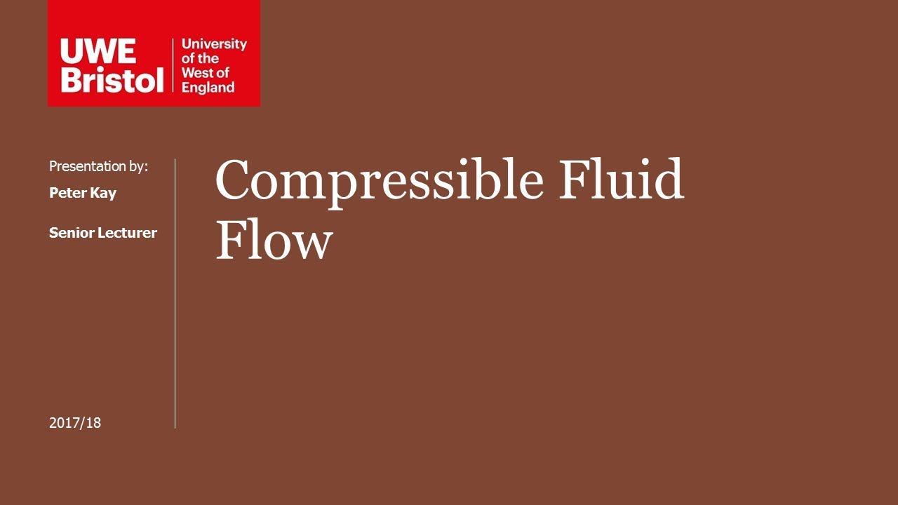 Compressible Flow - Part 1 of 4 - Introduction and Sonic Velocity