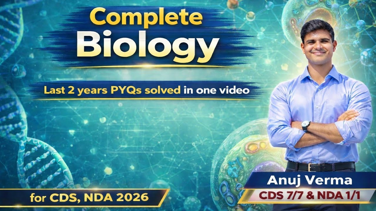 CDS/NDA 2026 Biology 🔥 2 Years PYQs Explained | Revision + UPSC Language Mastery