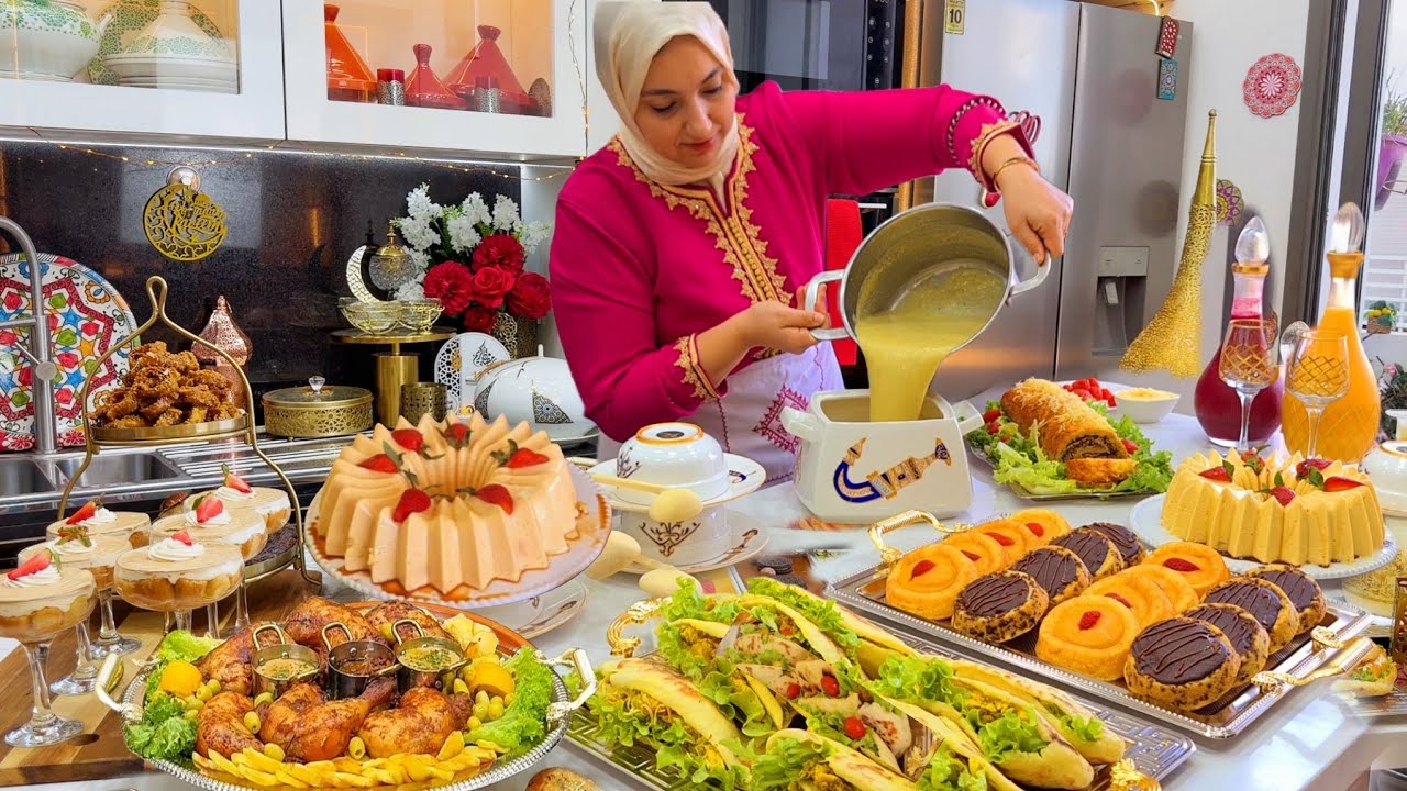فطور 16 رمضان كلشي اقتصادي سهل سريع عشاء السحور مائدة شهيوات مالح وحلو بطبوط كيك بدون فرن مطبخ تيما