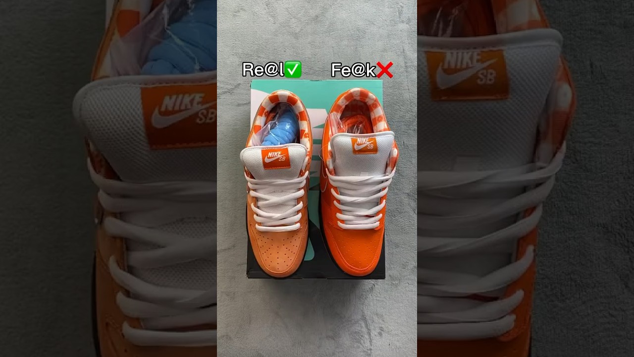 Real Vs Fake Orange Lobster Nike Dunk 🧡 #sneakerhead #sneakers #viral