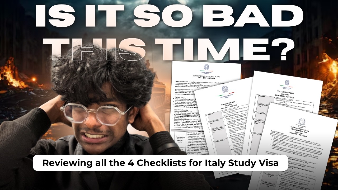 Italy Study Visa Checklist Released | Delhi, Mumbai, Bangalore, Kolkata 2026 | See What Changed
