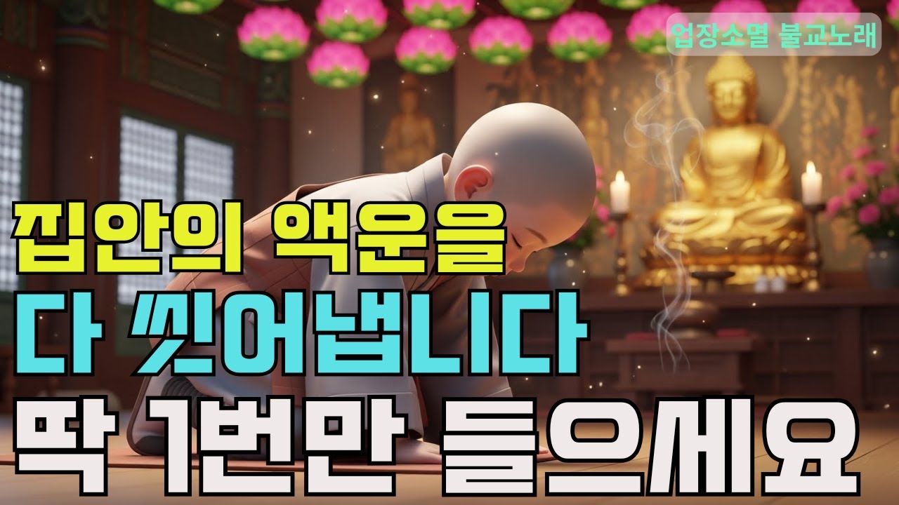 집안의 액운을 다 씻어냅니다.딱 1번만 들으세요 #불교노래 #불교음악