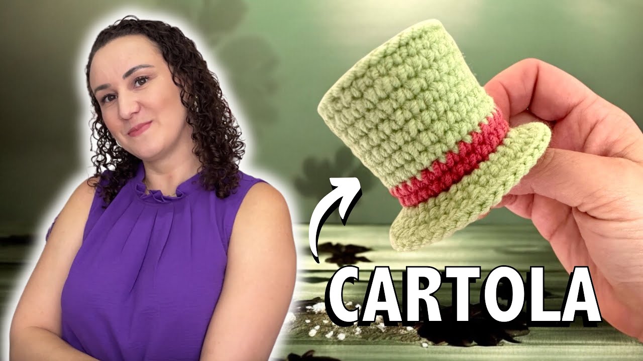 MINI CARTOLA em Crochê para Amigurumi Passo a Passo | Trabalhando na TERCEIRA ALÇA