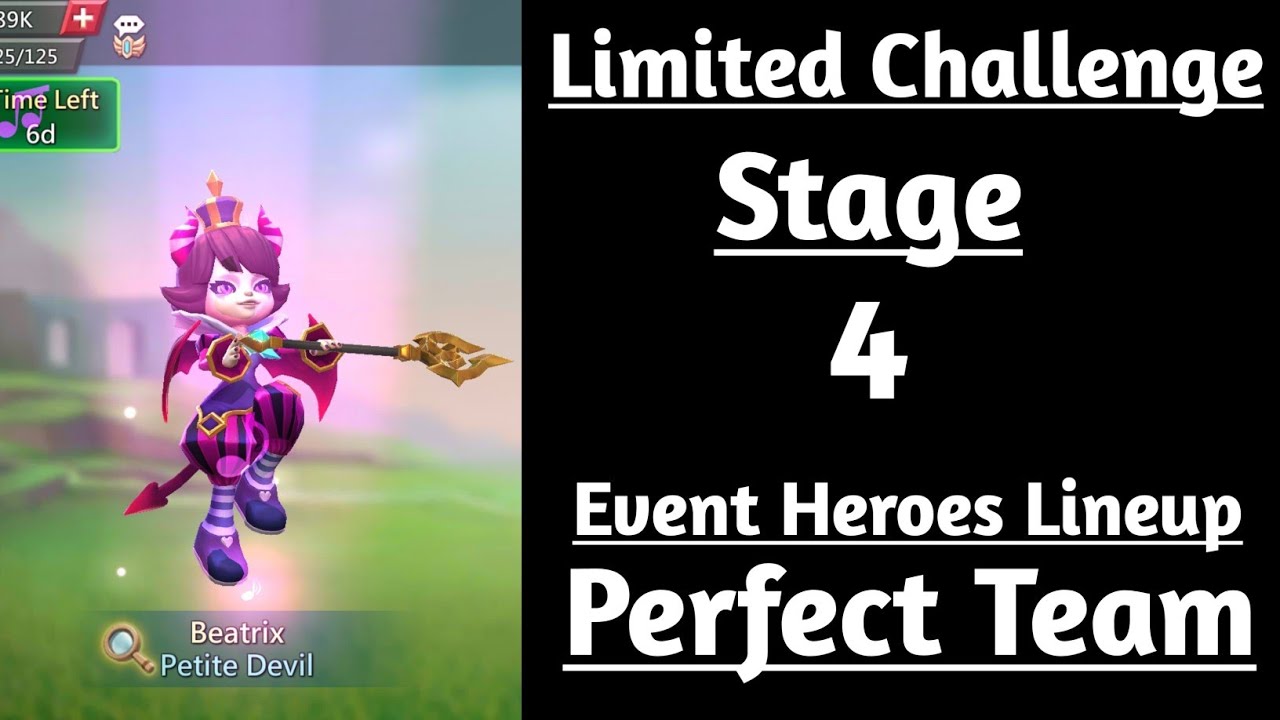 Lords mobile Petite Devil Stage 4|Limited Challenge Trick vs Trick stage 4 Auto|Beatrix Stage 4 auto