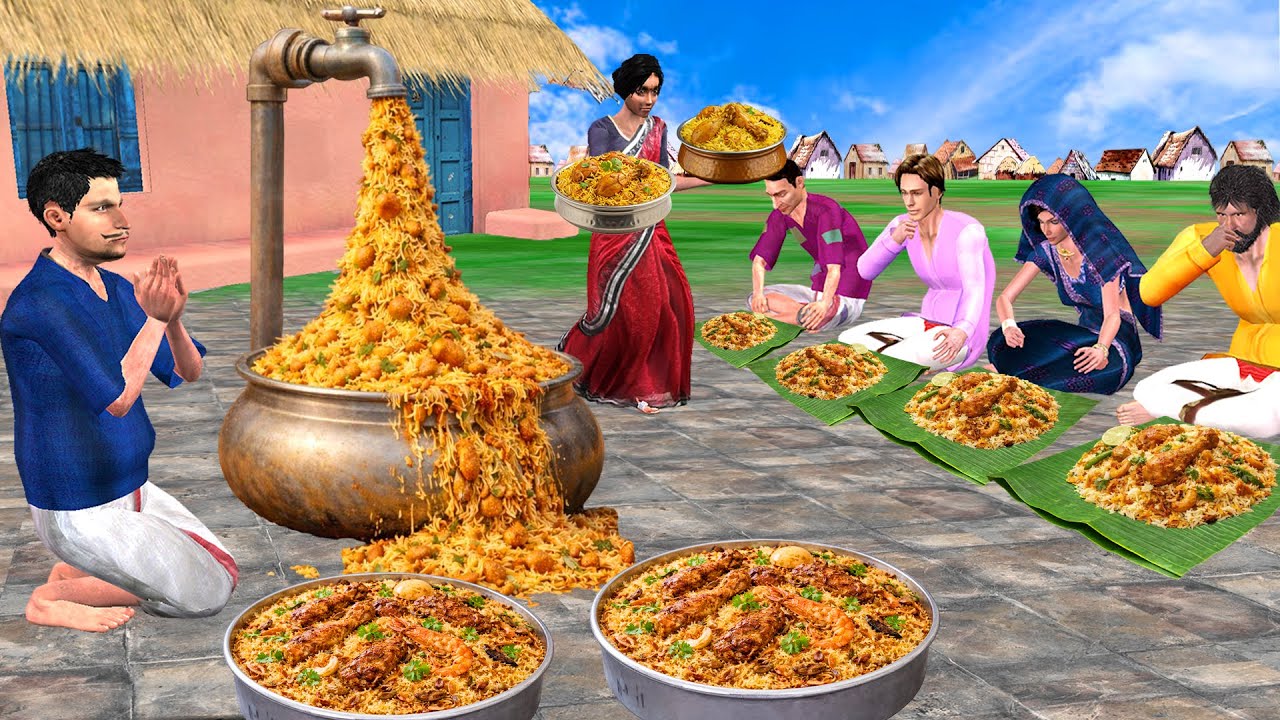 जादुई नल Magical Tap Mutton Biryani Street Food Hindi Kahani Moral Stories Funny Comedy Video