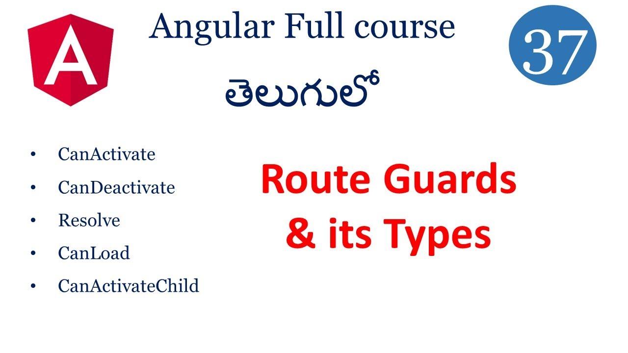 Route guards in Angular |Types of Route guards in Angular |Angular tutorial for beginners | Angular