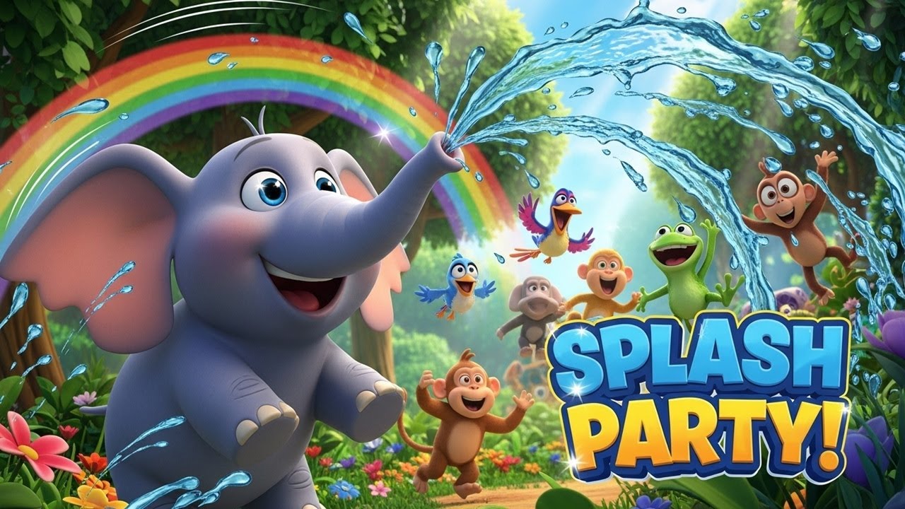 Elephant Splash Party | Kids Learn Elephants | Nursery Rhymes & Kids Songs | Babyland