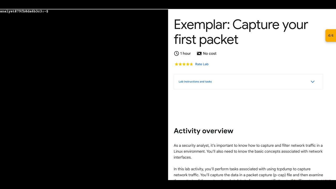 Exemplar: Capture your first packet || #qwiklabs || #coursera  ||  [With Explanation🗣️]