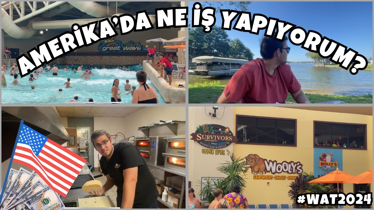 AMERİKA'DA BİR İŞ GÜNÜM! Work and Travel 2024, Amerika Vlog, Wisconsin Dells, Wat 2024!
