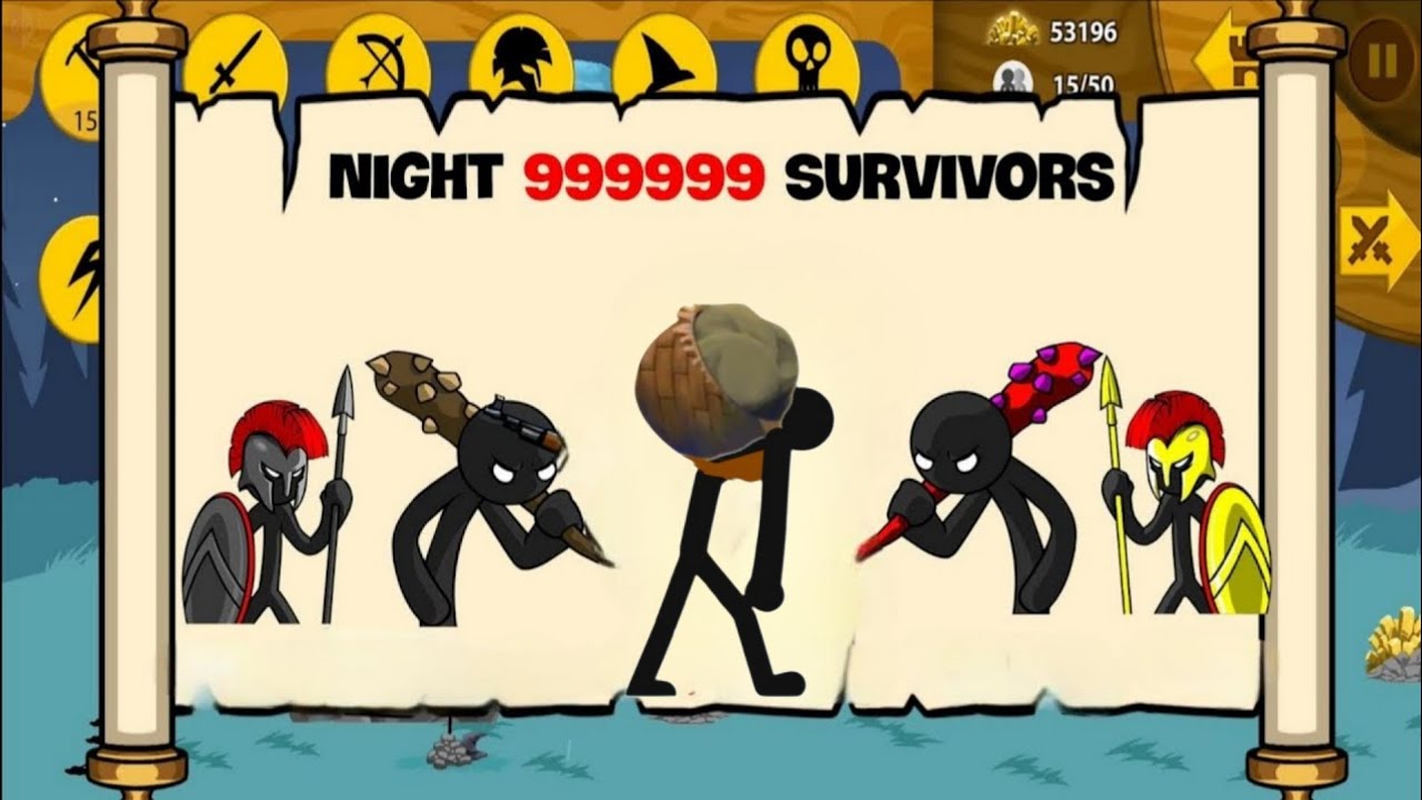 SUMMON ALL SKIN EPIC FIGHT IN MAP SURVIVORS FULL ITEM | STICK WAR LEGACY