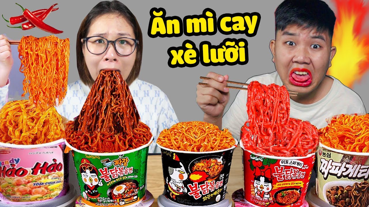 bqThanh Vlog | Thử Thách Ăn Mì Cay Siêu Cấp Từ Các Nước Trên Thế Giới