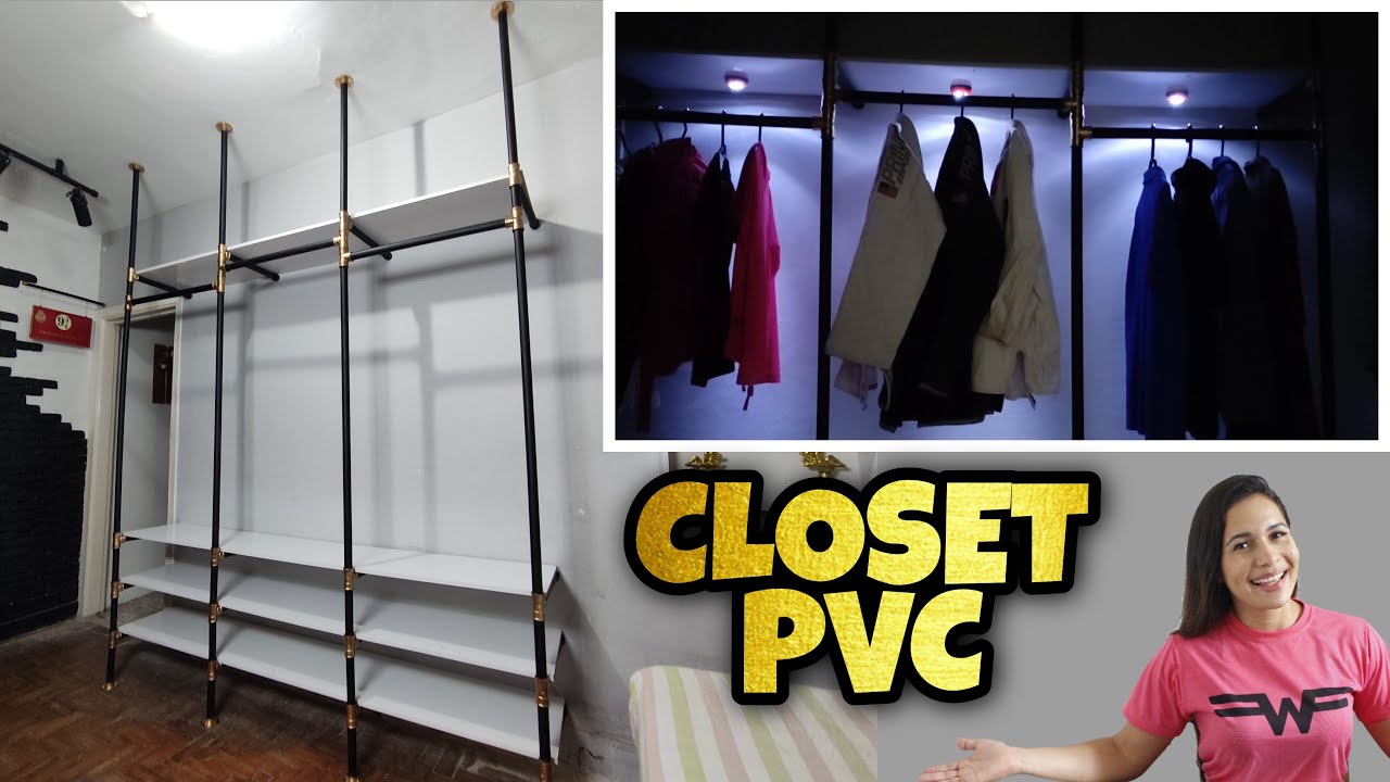 Closet de PVC. Fácil e barato usando madeira reciclada.