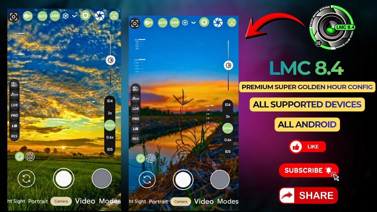 LMC 8.4 Best Golden Hour Config 🌅 | Premium 4K HDR+ XML for All Android 📸 DSLR-Like