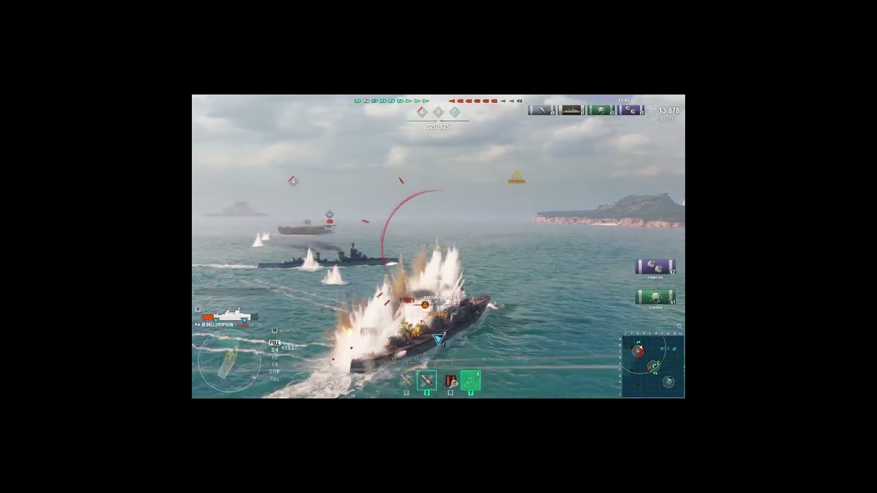 Tier 3 UK Battleship Bellerophon, World Of Warships