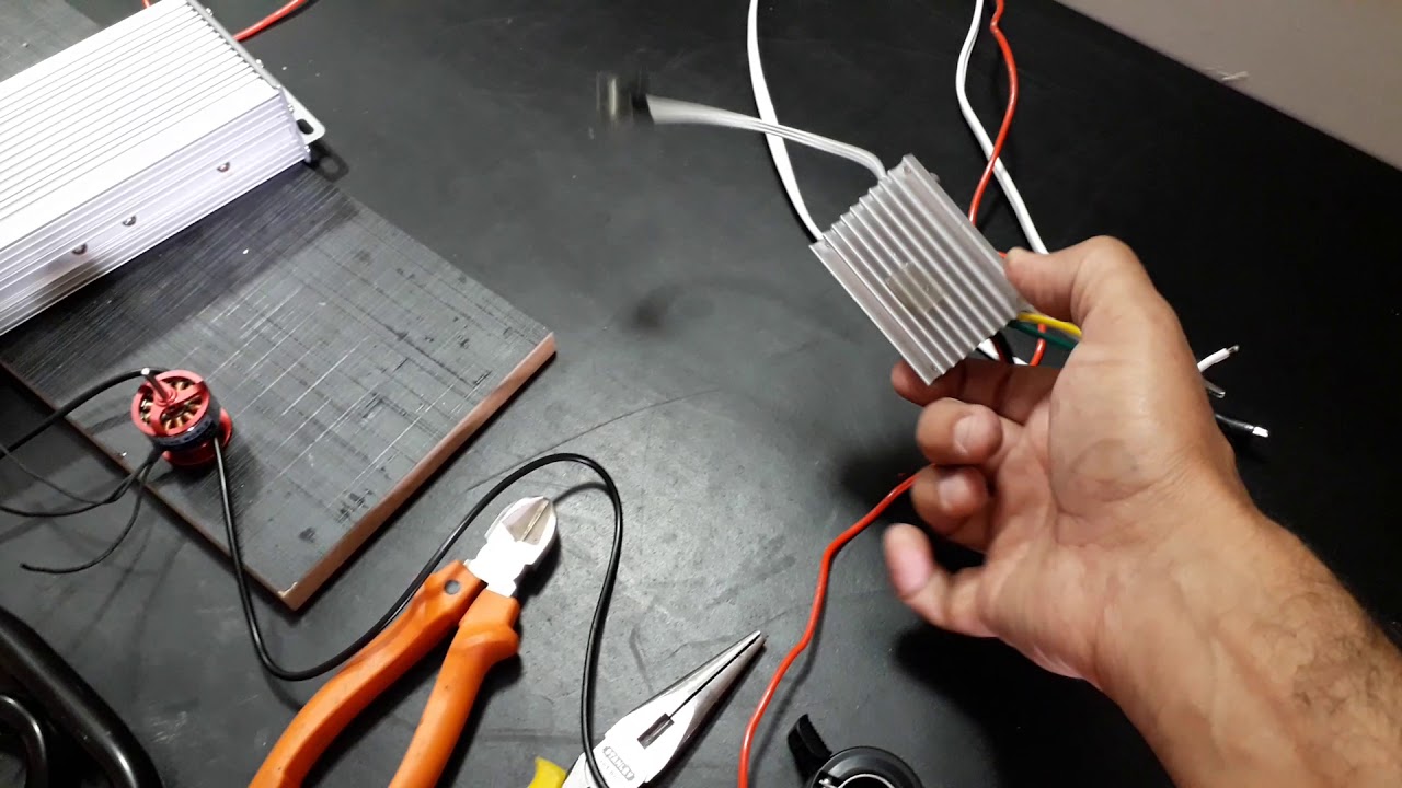 Alternador convertido a motor bicicleta elétrica controlador de 1500w