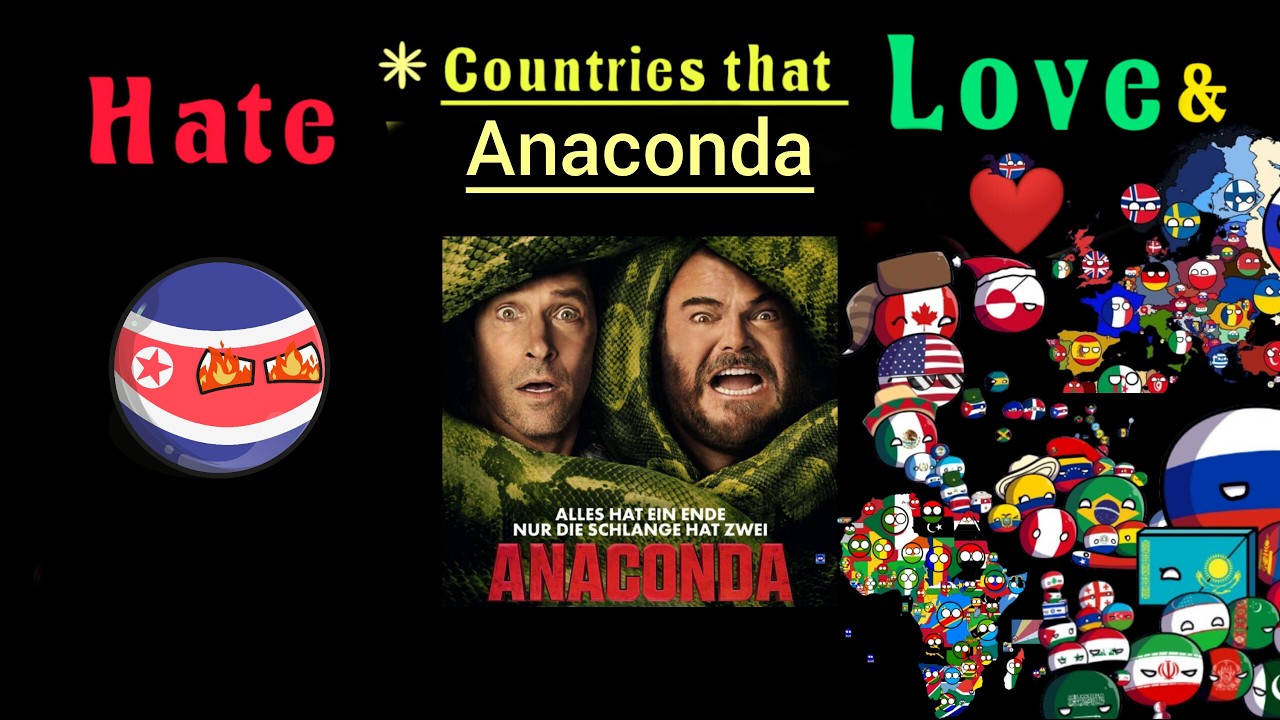 Countries that love and hate Anaconda #anaconda #usacountryball #countryballvideo #uk #europe