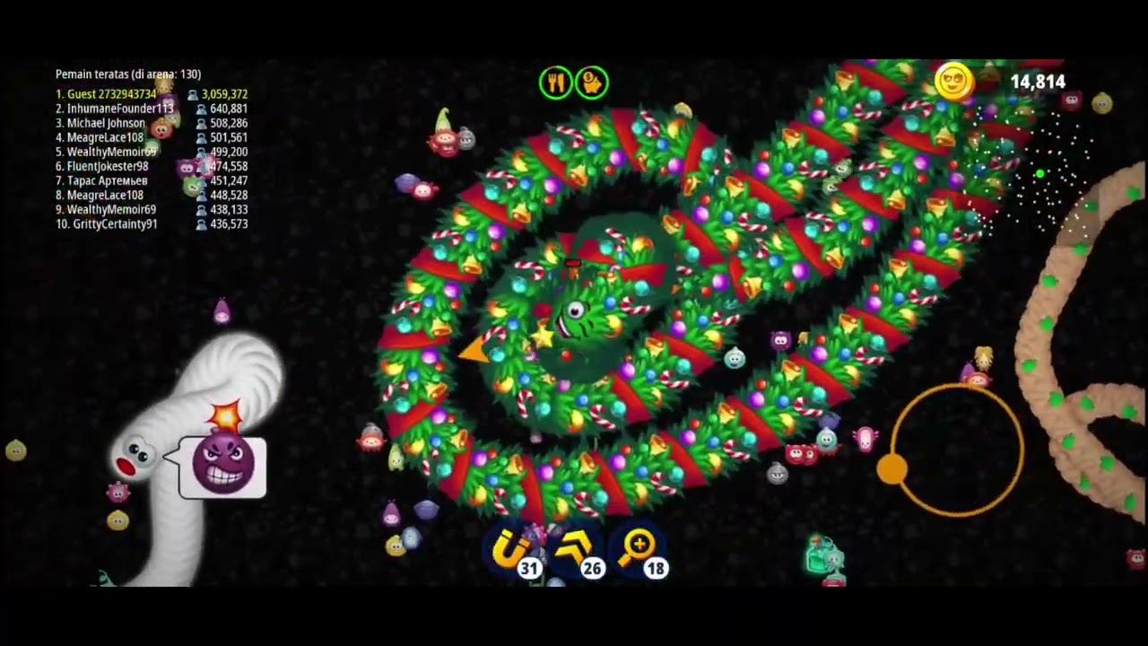CACING INFINITY KU MENJADI BESAR, MAU 5 JUTA 😱🥳 || WORMS ZONE.IO GAME || KAZAMA PUTERA