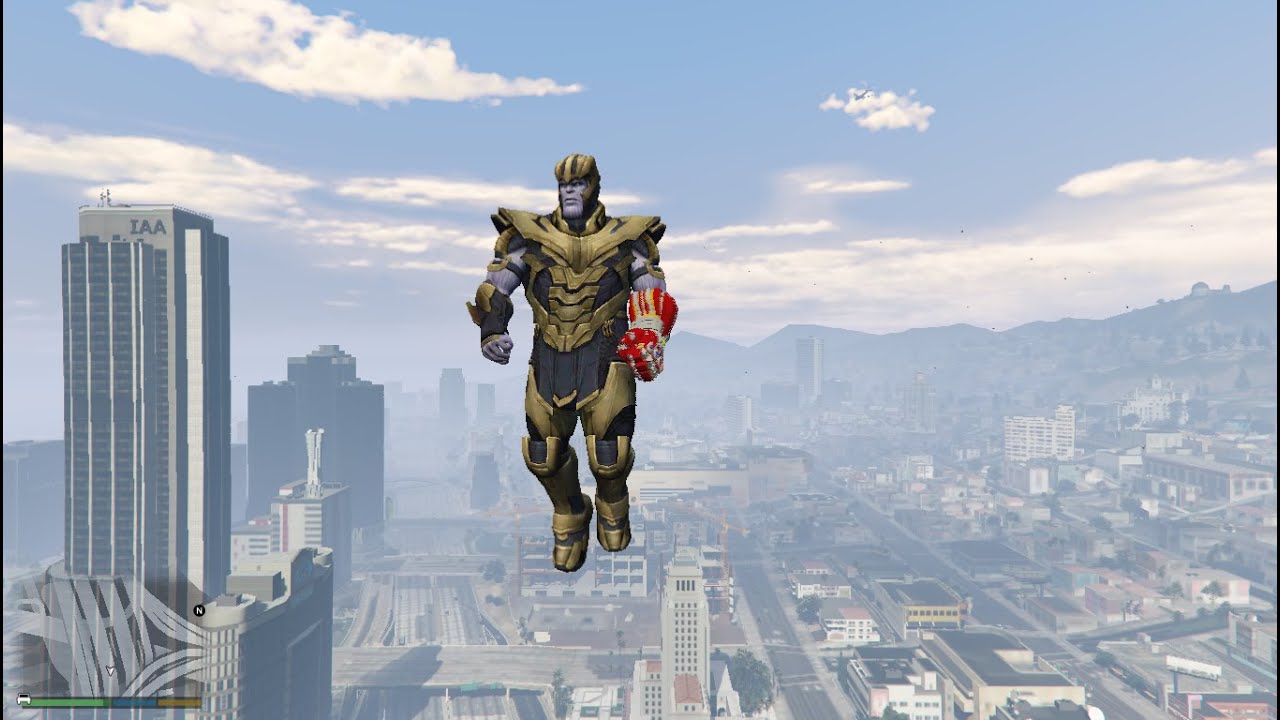 Thanos from AVENGERS ENDGAME with INFINITY GAUNTLET - GTA 5