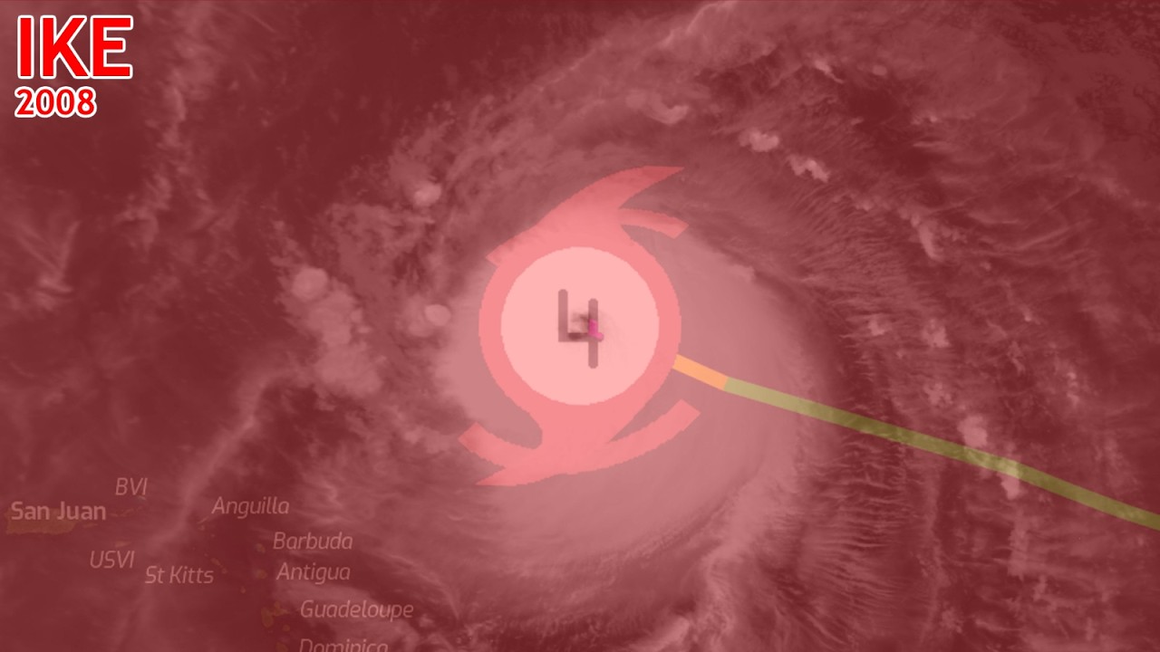 Individual Storm Tracks: Hurricane Ike (2008)