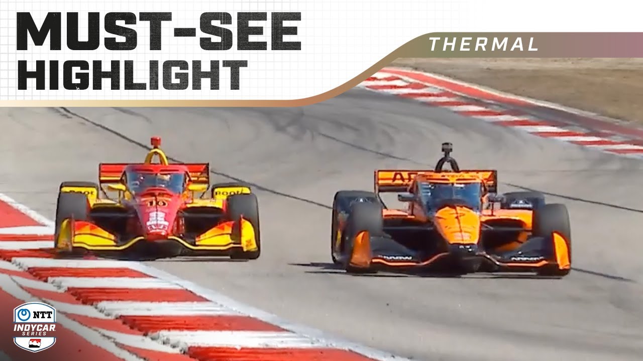 Alex Palou and Christian Lundgaard go WHEEL-TO-WHEEL at Thermal | INDYCAR