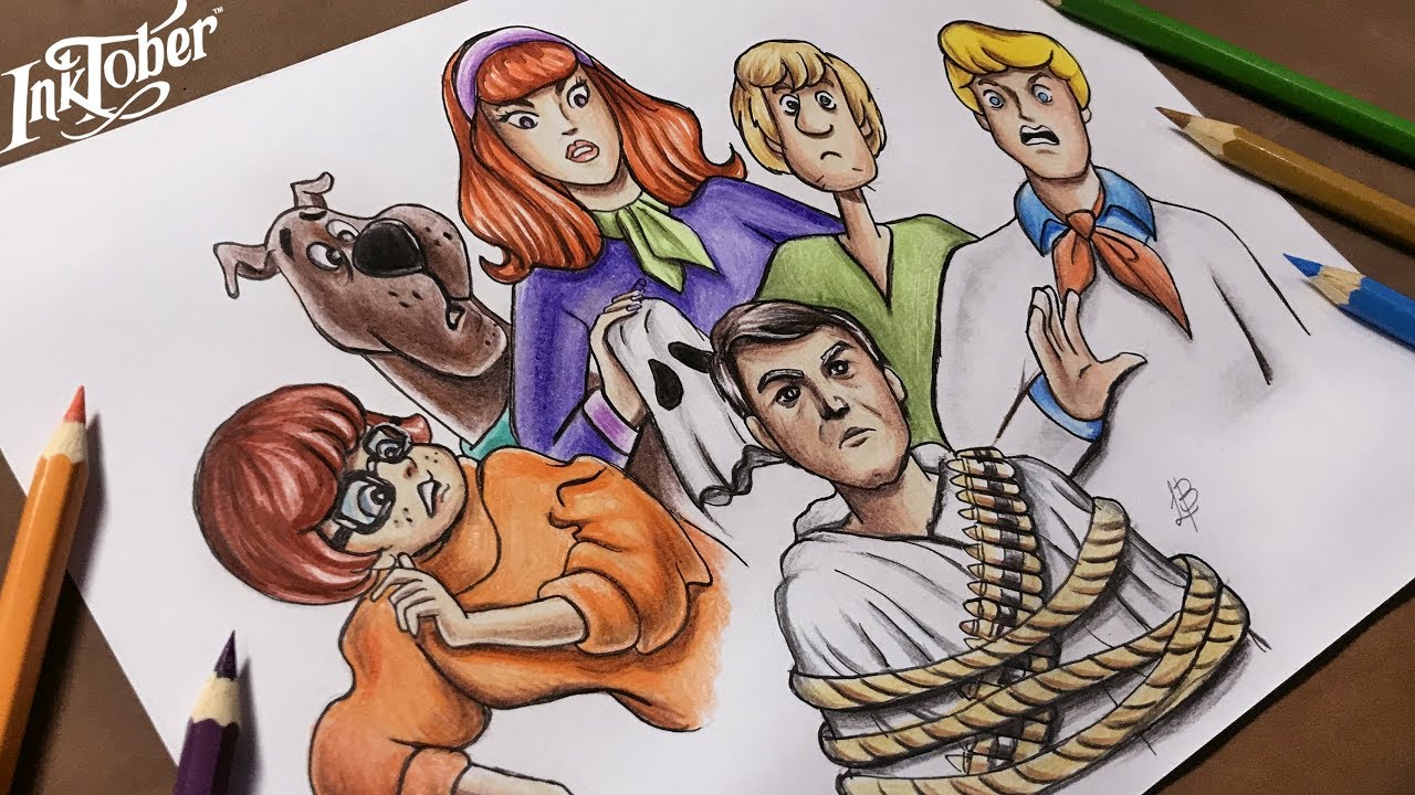 Desenhando Scooby Doo/ Drawing Scooby Doo