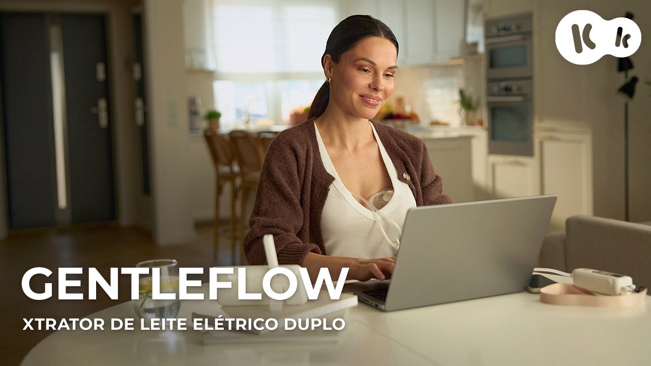 Kinderkraft GENTLEFLOW – bomba tira-leite elétrica dupla com bateria e 3 modos de funcionamento