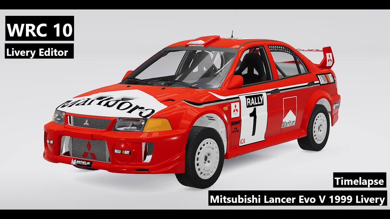 WRC 10 | Livery Editor Timelapse | Mitsubishi Lancer Evo V 1999