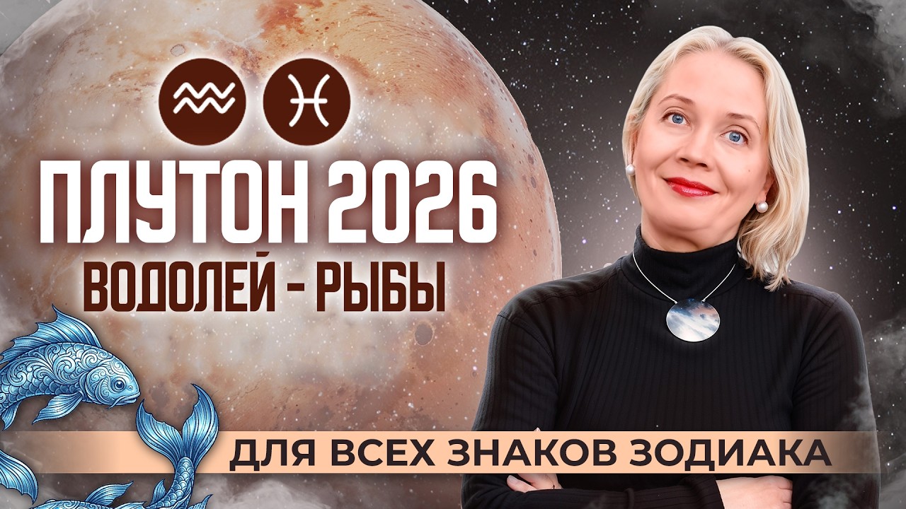 ПЛУТОН 2026: ДЛЯ ВОДОЛЕЕВ, РЫБ. АСТРО ПРОГНОЗ НА ГОД.