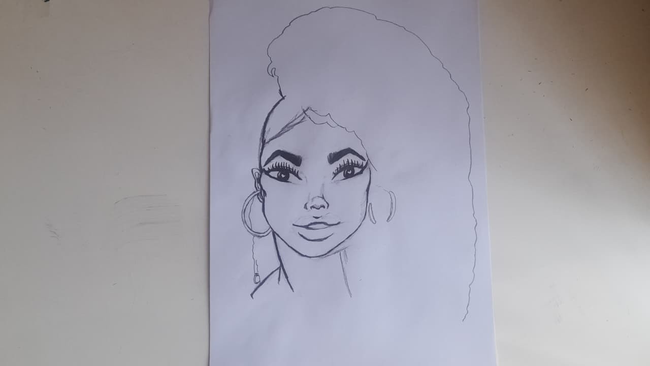 how to draw a female face