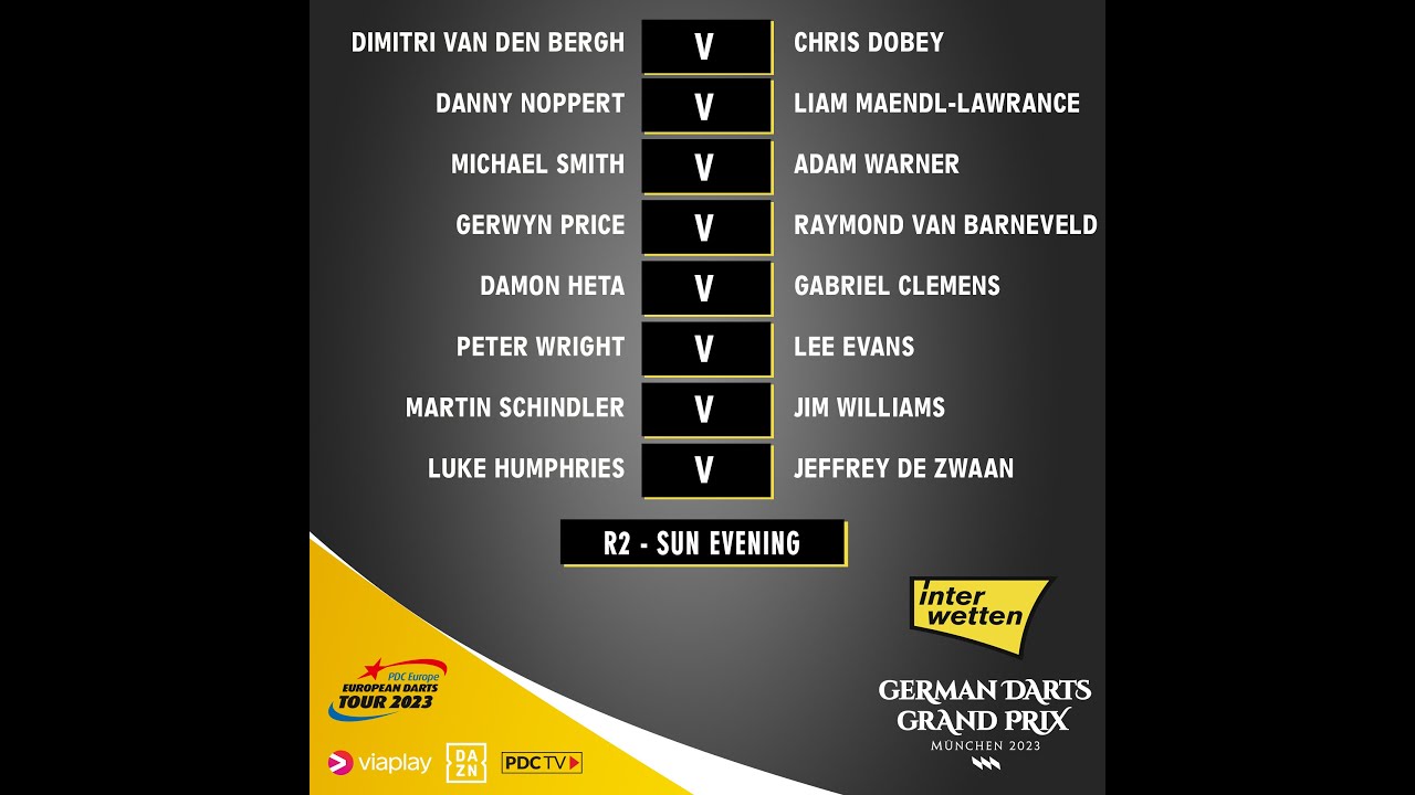 PDC German Darts Grand Prix 2023 Round 2 Dimitri Van den Bergh v Chris Dobey 2023 04 09 HUN