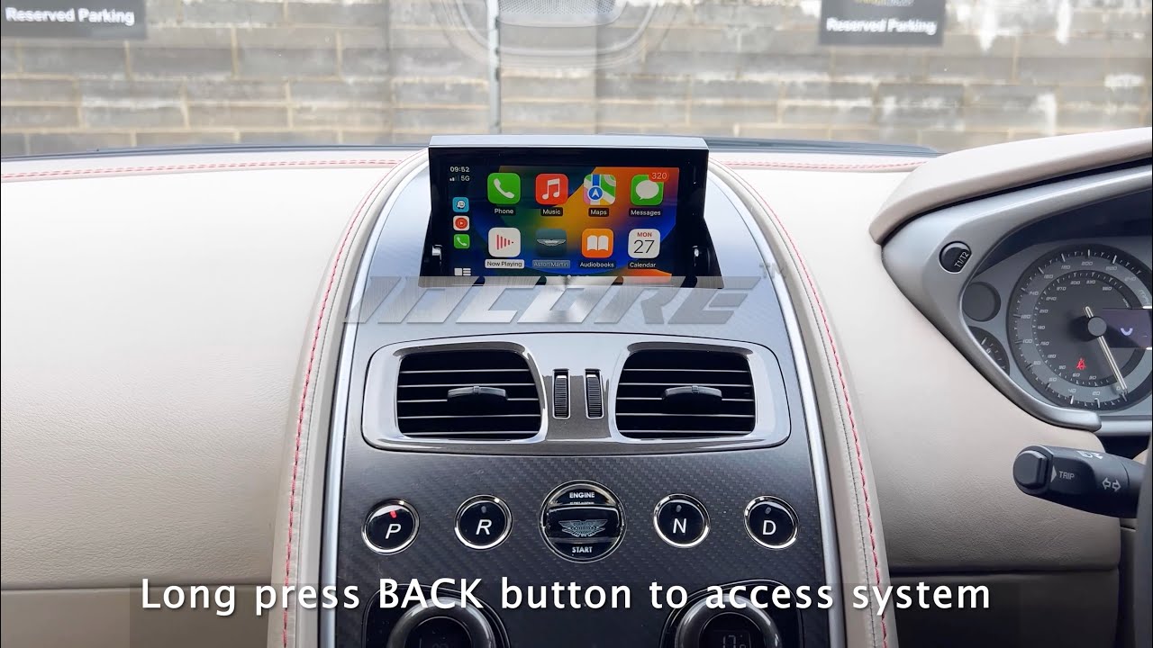 Apple CarPlay Product Demo for Aston Martin VANTAGE/VANQUISH/DB9/RAPIDE 2012-2017 Waterfall Dash