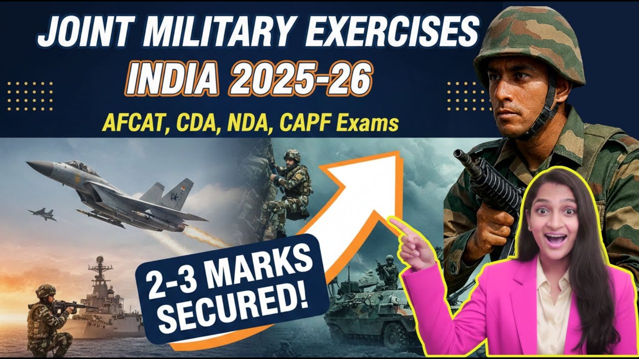 List of Important Military Exercises #AFCAT #CDS #NDA #CAPF #currentaffairs2026 #govtcrackers #yt